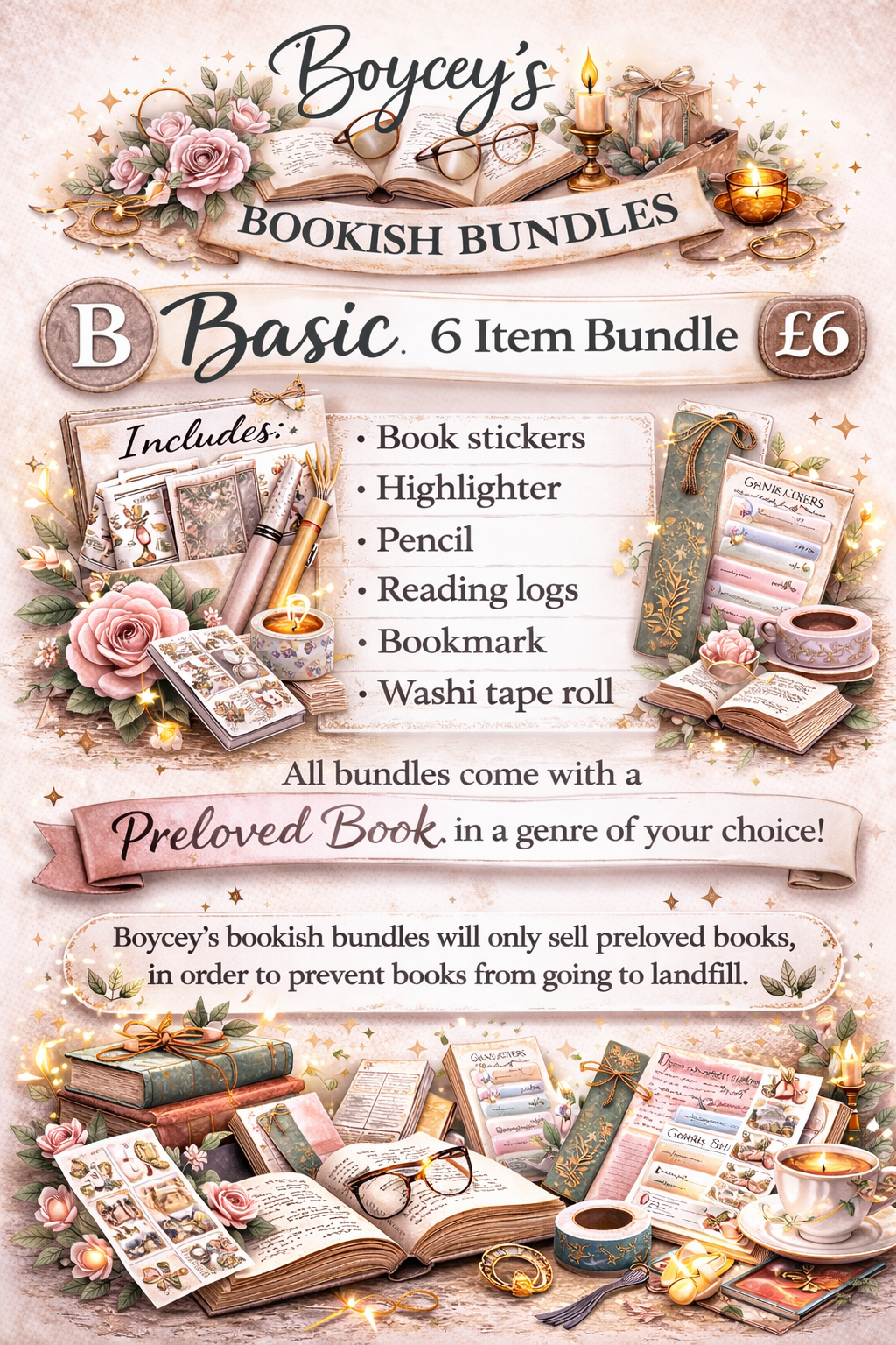 6 item - Basic bookish bundle