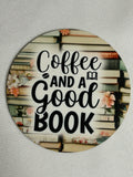 Book themed wooden coasters