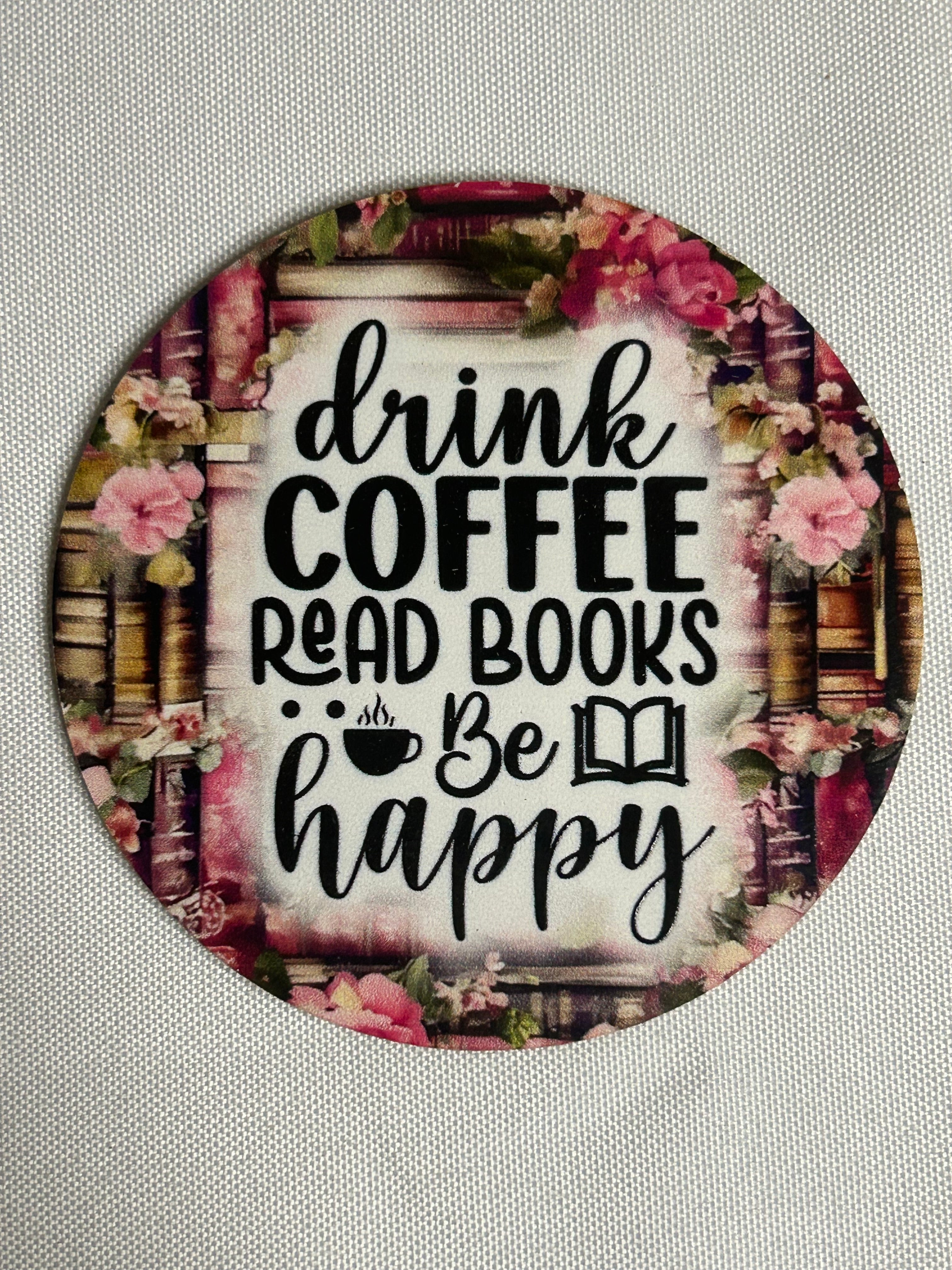 Book themed wooden coasters