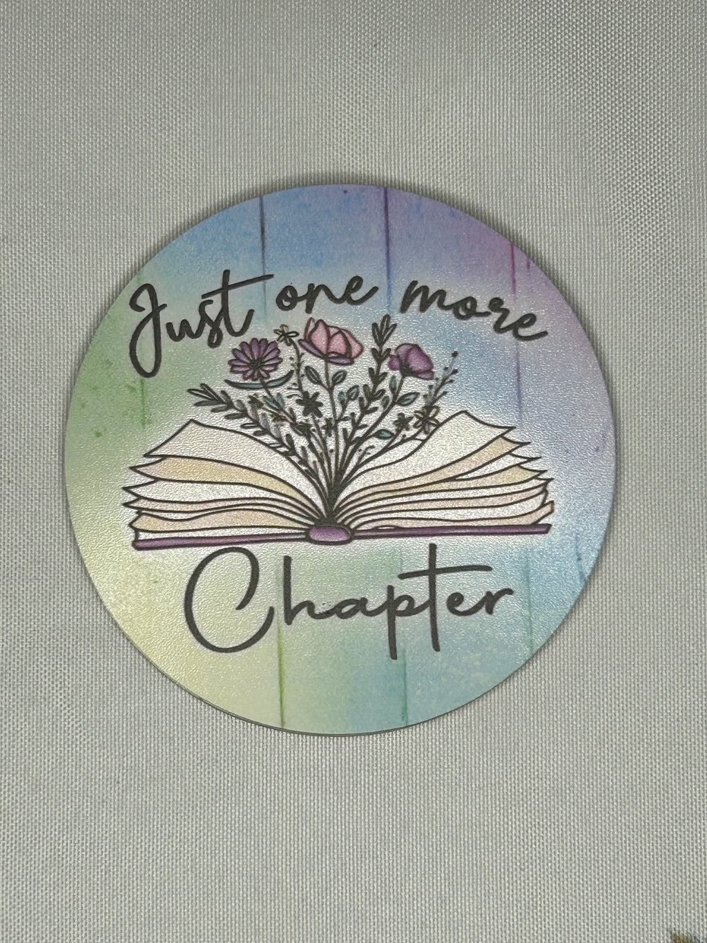 Wooden book lover coaster pinky