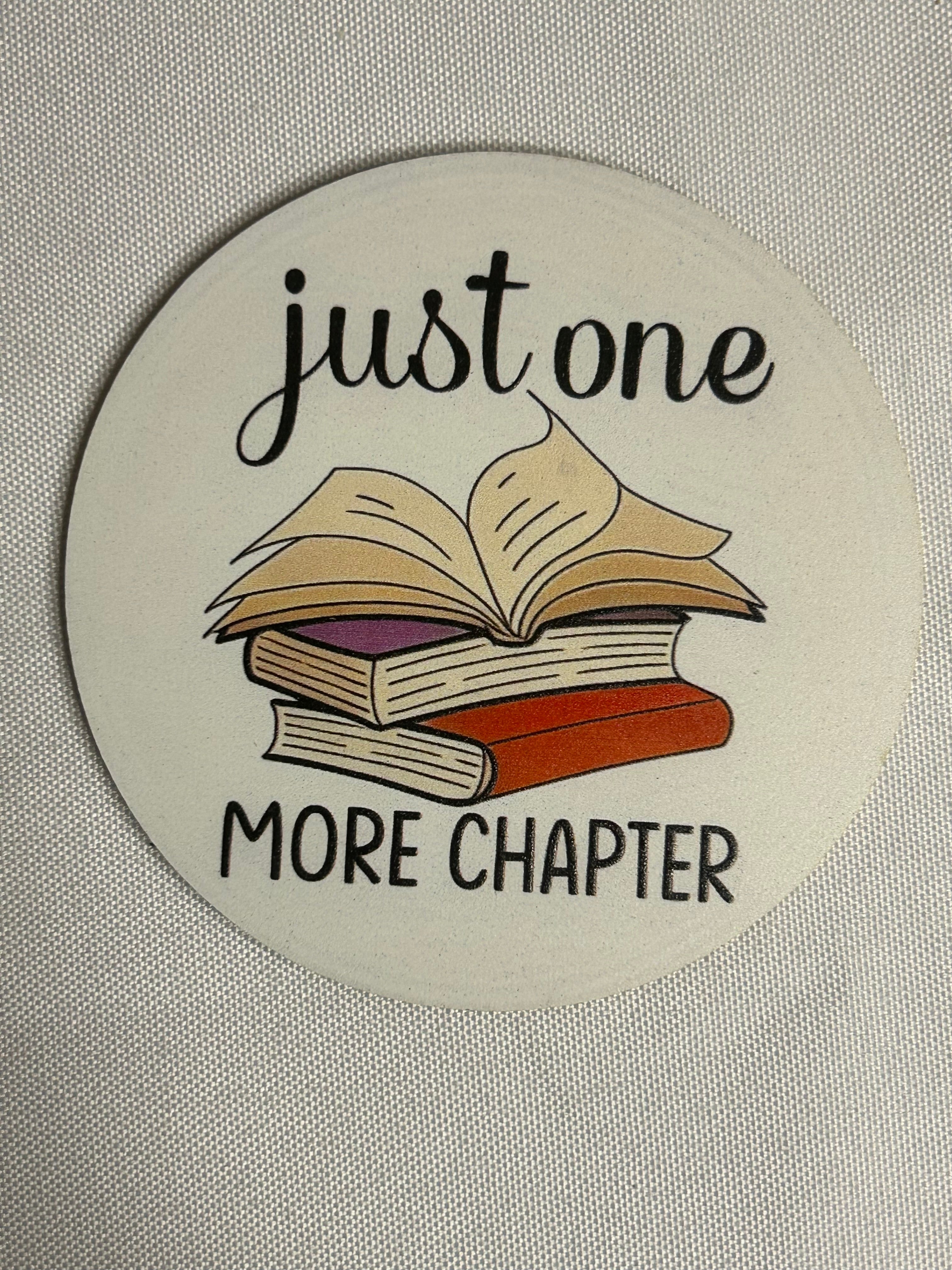 White book themed wooden coasters