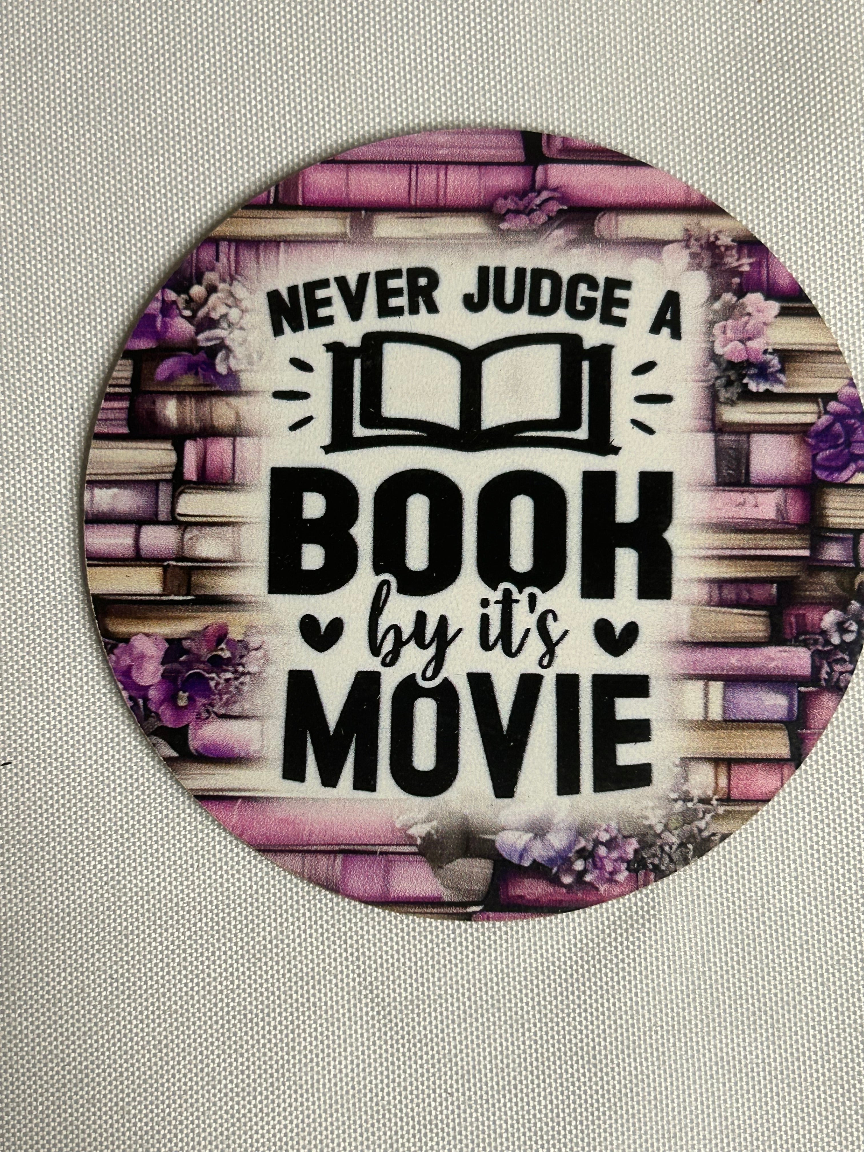 Book themed wooden coasters
