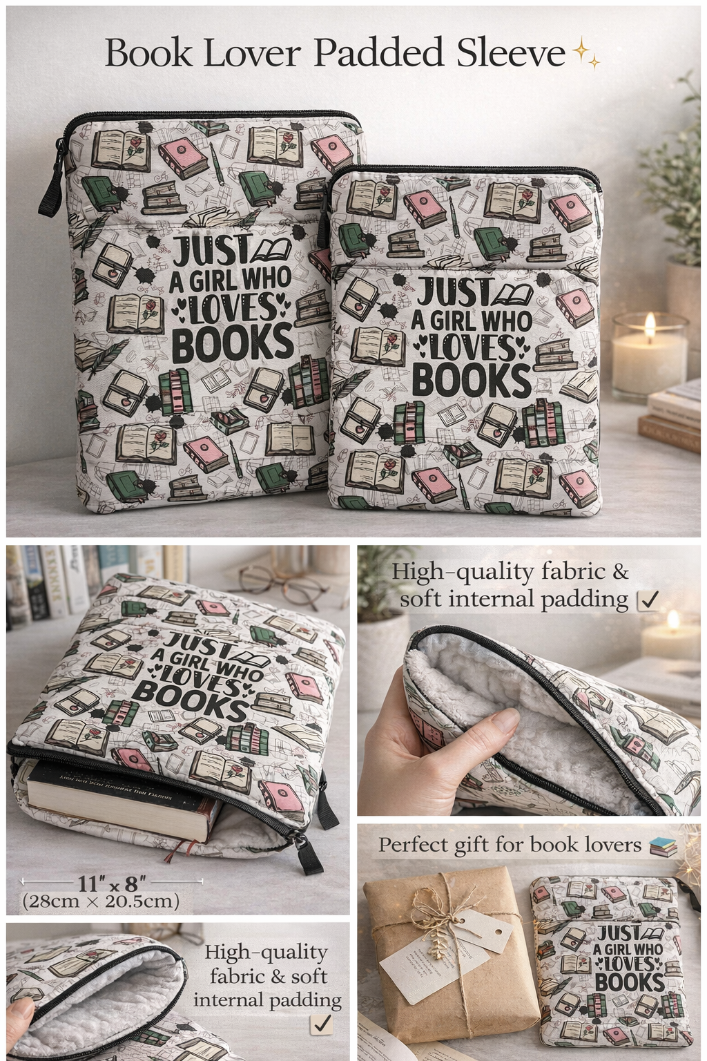 Book sleeve cover