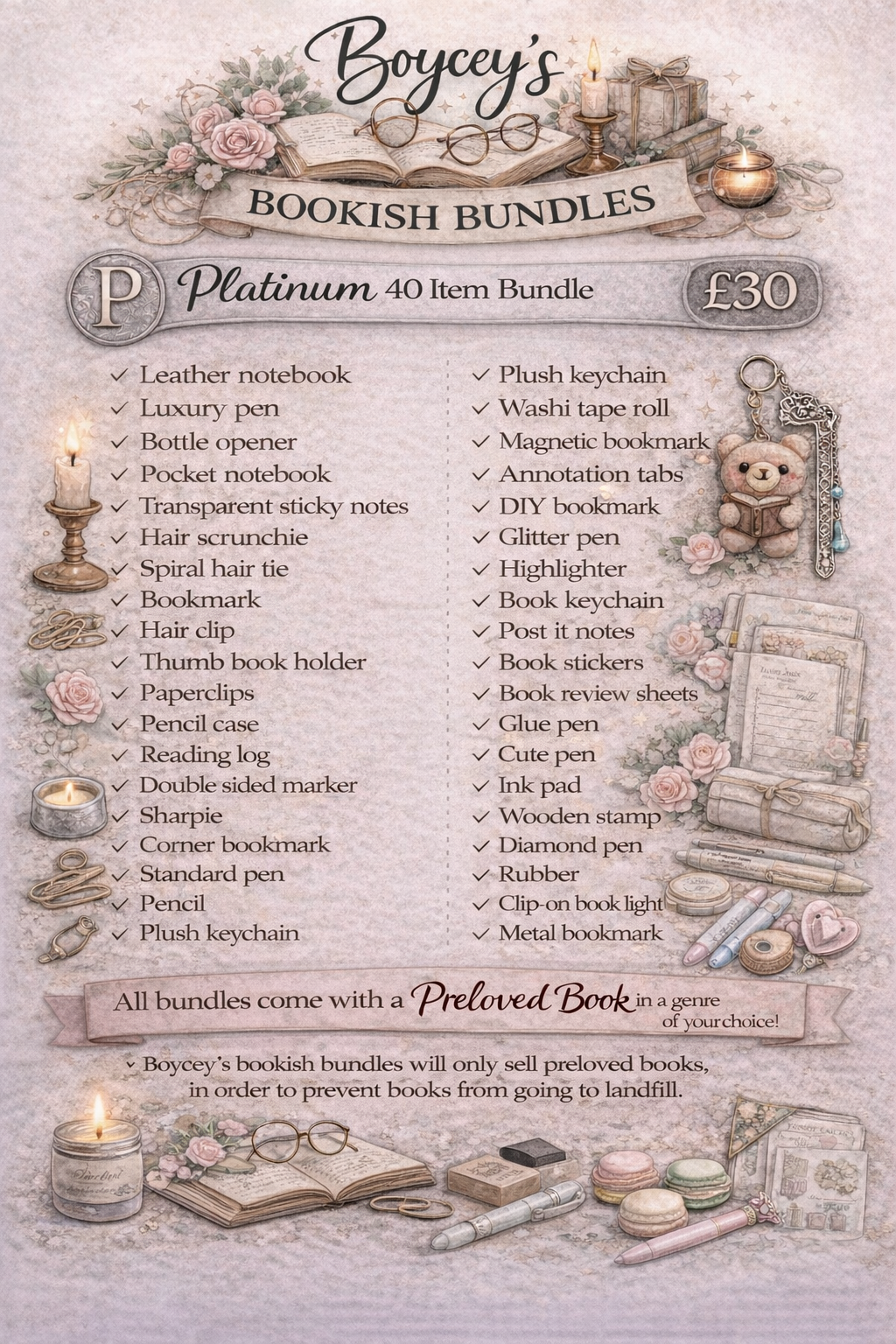 40 item - Platinum bookish bundle