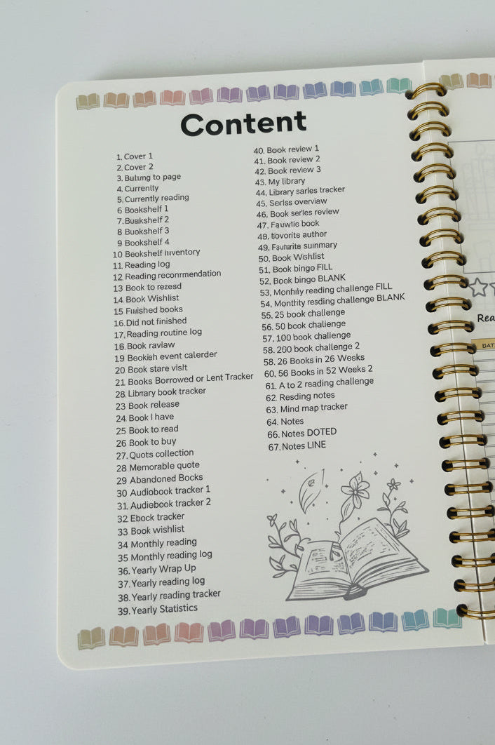 Reading Journal - book design