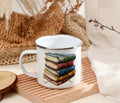 Enamel Mug - Book Lover Design perfect gift for readers