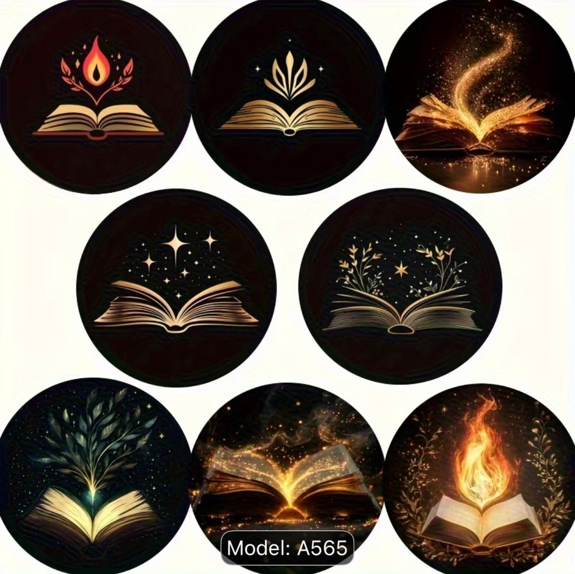 Wooden book lover coaster dark